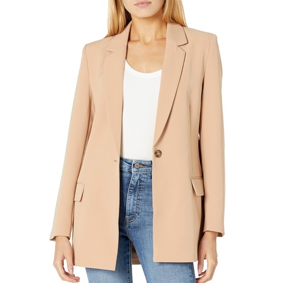 The Drop Jackets & Blazers - The Drop Tan Blake Long One Button Blazer Size XS